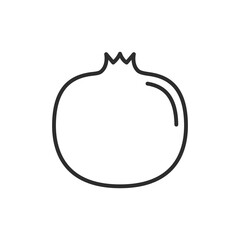 Garnet thin line icon. Linear symbol. Vector illustration..