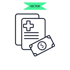 costs icons  symbol vector elements for infographic web