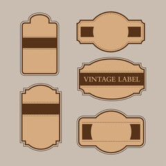 Vintage frame and label collection. Suitable for vector element of retro design, decorative vintage banner, and old fashioned sticker frame template.