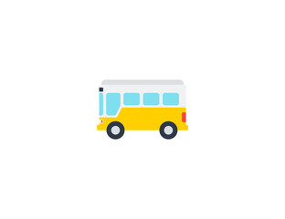School Bus vector flat emoticon. Isolated Bus illustration. Bus icon