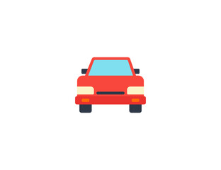 Oncoming Automobile vector flat emoticon. Isolated Front Of Car illustration. Front Of Car icon