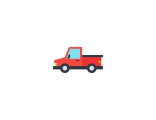 Pickup Truck vector flat emoticon. Isolated Pickup Truck illustration. Pickup Truck icon
