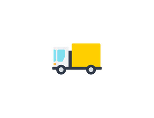 Delivery Truck vector flat emoticon. Isolated Truck illustration. Delivery Truck icon