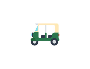Auto Rickshaw vector flat emoticon. Auto Rickshaw Isolated illustration. Auto Rickshaw icon