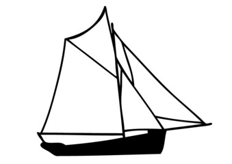 sloop  sailboat with a single mast