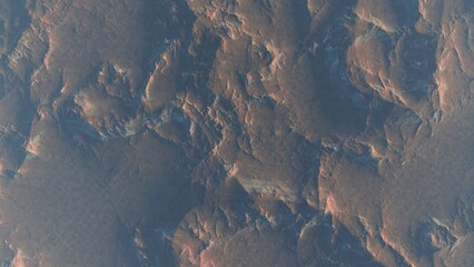 realistic surface of an alien planet, view from the surface of an exo-planet	
