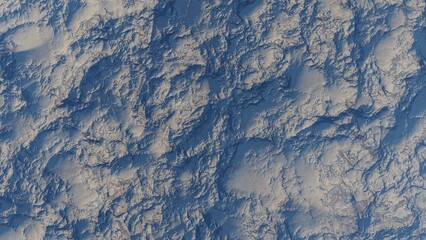 Fototapeta premium realistic surface of an alien planet, view from the surface of an exo-planet 