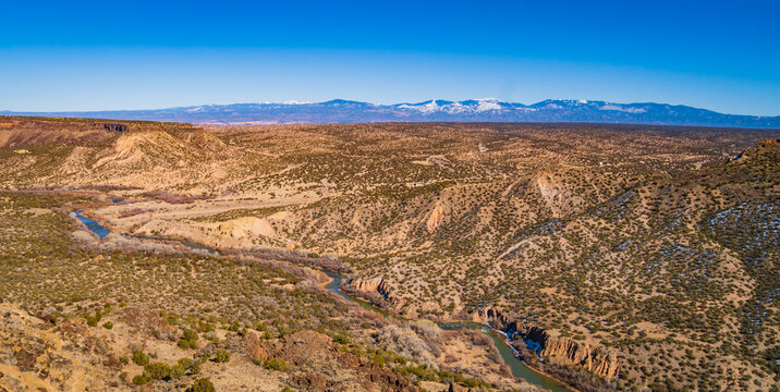magnificent views of the Rio Grande at White Rock Overlook Park, Los Alamos, New Mexico 
