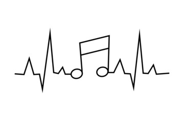 Musical notes on white background.