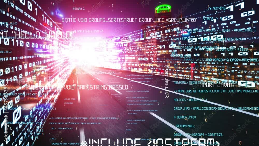 Wall mural software development, application programming code and tacit computer coding . concept of smart digi