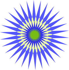 Obraz premium A bright shining star in blue-green tones. A vector file is useful for creating your designs.