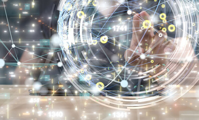 Business intelligence analyst dashboard on virtual
