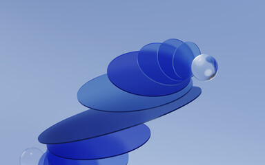 3D glass material wallpaper