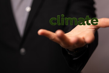 climate modern green 3d word