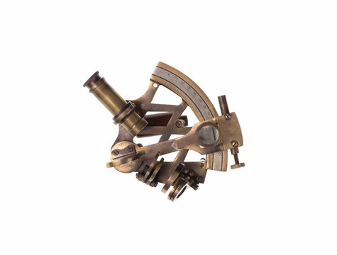 marine sextant isolated on white background