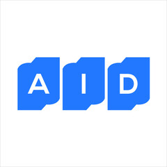 AID letter logo design on WHITE background. AID creative initials letter logo concept. AID letter design.