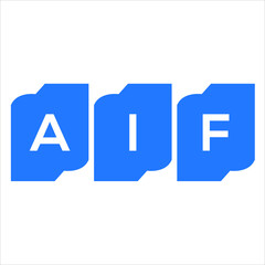 AIF letter logo design on WHITE background. AIF creative initials letter logo concept. AIF letter design.