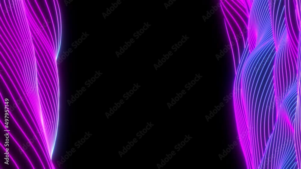 Wall mural abstract colorful wavy background in bright neon blue and purple colors. modern colorful wallpaper. 
