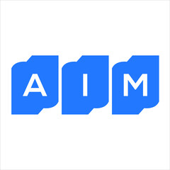 Fototapeta premium AIM letter logo design on WHITE background. AIM creative initials letter logo concept. AIM letter design.