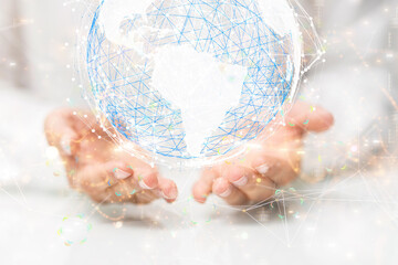Fototapeta premium Business intelligence analyst dashboard on virtual