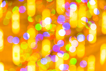 Colorful defocused bokeh lights background