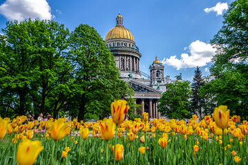 St. Isaac's Cathedral in spring, St. Petersburg, Russia