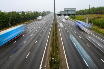 Vehicles running on Motorway in UK