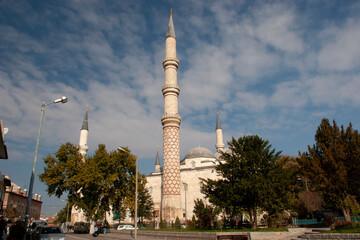 Fototapeta na wymiar Uc Serefeli Mosque in Edirne, Turkey.