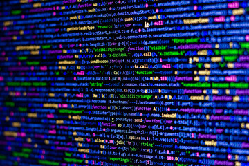 code background. javacsript with web development