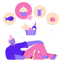 woman in virtual shopping