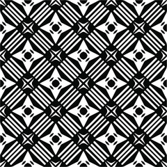 Fototapeta premium Seamless vector pattern in geometric ornamental style. black and white pattern.Design element for prints, backgrounds, template, web pages and textile pattern. Geometric art.