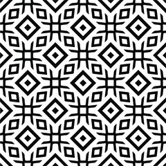 Seamless vector pattern in geometric ornamental style. black and white pattern.Design element for prints, backgrounds, template, web pages and textile pattern. Geometric art.