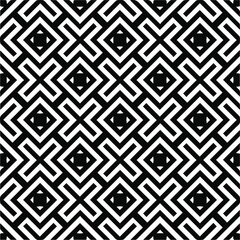 Seamless vector pattern in geometric ornamental style. black and white pattern.Design element for prints, backgrounds, template, web pages and textile pattern. Geometric art.