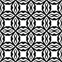 Seamless vector pattern in geometric ornamental style. black and white pattern.Design element for prints, backgrounds, template, web pages and textile pattern. Geometric art.