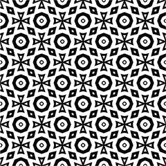 Seamless vector pattern in geometric ornamental style. black and white pattern.Design element for prints, backgrounds, template, web pages and textile pattern. Geometric art.