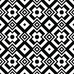 Seamless vector pattern in geometric ornamental style. black and white pattern.Design element for prints, backgrounds, template, web pages and textile pattern. Geometric art.