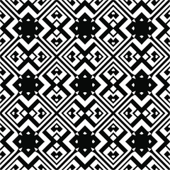 Seamless vector pattern in geometric ornamental style. black and white pattern.Design element for prints, backgrounds, template, web pages and textile pattern. Geometric art.