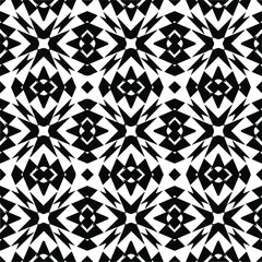 Seamless vector pattern in geometric ornamental style. black and white pattern.Design element for prints, backgrounds, template, web pages and textile pattern. Geometric art.