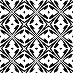 Seamless vector pattern in geometric ornamental style. black and white pattern.Design element for prints, backgrounds, template, web pages and textile pattern. Geometric art.