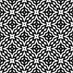 Seamless vector pattern in geometric ornamental style. black and white pattern.Design element for prints, backgrounds, template, web pages and textile pattern. Geometric art.