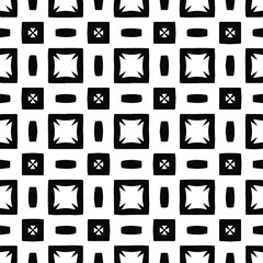 Seamless vector pattern in geometric ornamental style. black and white pattern.Design element for prints, backgrounds, template, web pages and textile pattern. Geometric art.