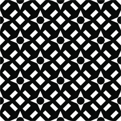Seamless vector pattern in geometric ornamental style. black and white pattern.Design element for prints, backgrounds, template, web pages and textile pattern. Geometric art.