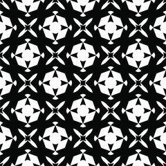 Seamless vector pattern in geometric ornamental style. black and white pattern.Design element for prints, backgrounds, template, web pages and textile pattern. Geometric art.