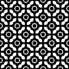 Seamless vector pattern in geometric ornamental style. black and white pattern.Design element for prints, backgrounds, template, web pages and textile pattern. Geometric art.