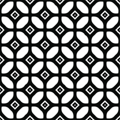Seamless vector pattern in geometric ornamental style. black and white pattern.Design element for prints, backgrounds, template, web pages and textile pattern. Geometric art.