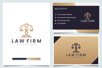 law firm ,balance , logo design and business card