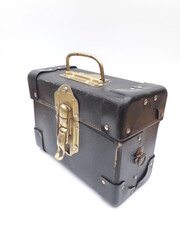Vintage mini suitcase isolated