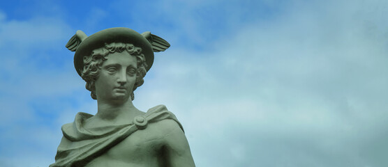 Antique god of commerce, business, merchants and travelers Hermes (Mercury). He also symbolizes...