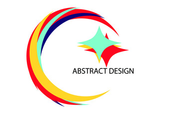 Obraz premium Abstract colorful symbol isolated on white background