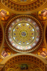 St. Stephen's basilica interiors in Budapest, Hungary